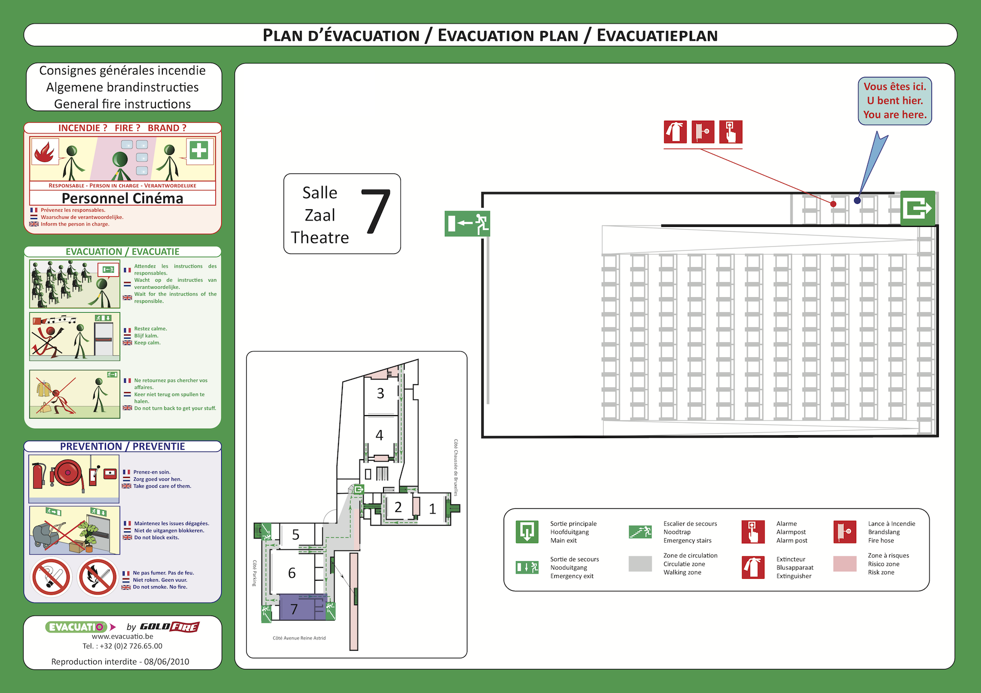 cinema evacuation plan